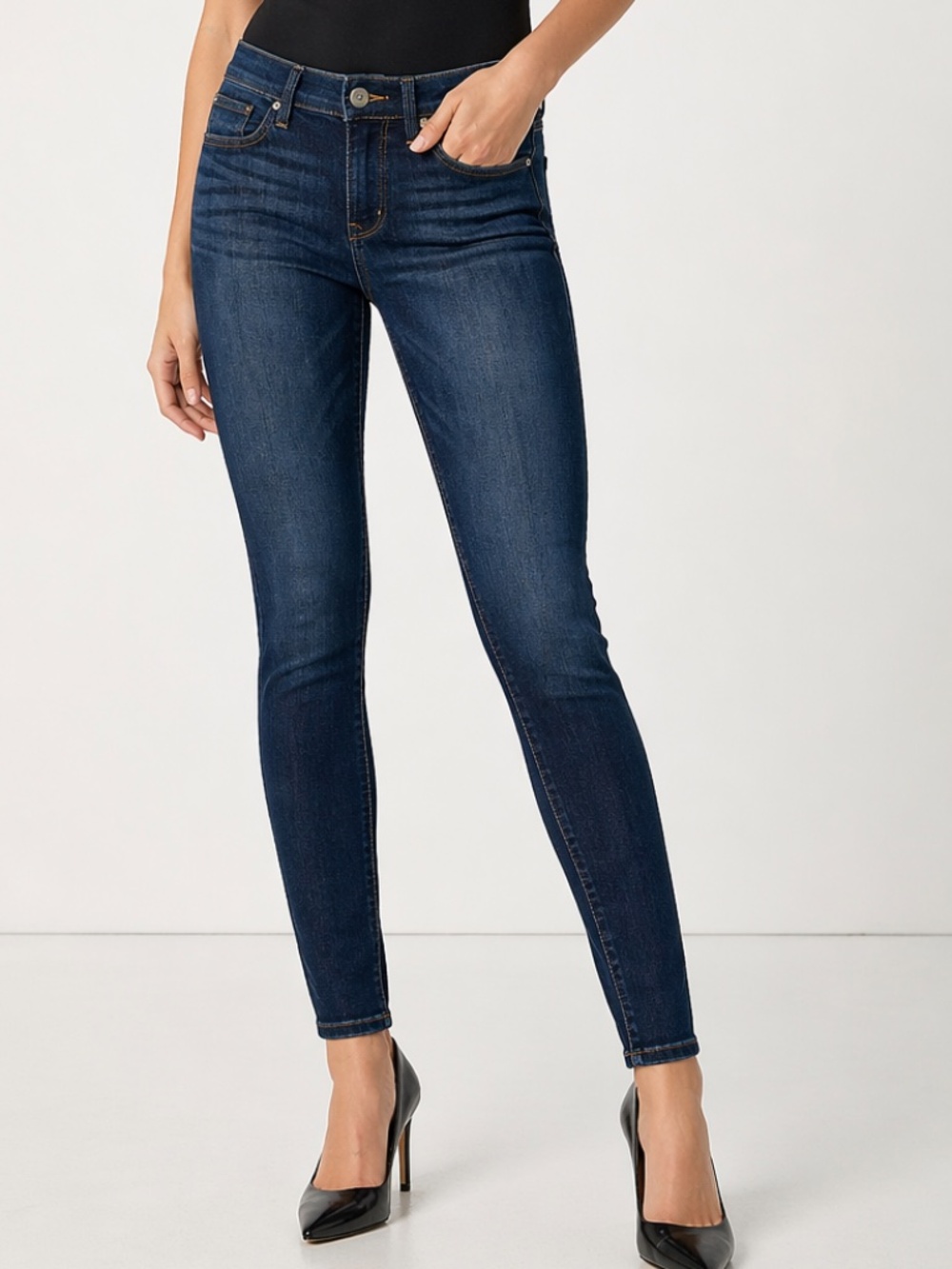 Express Mid Rise Legging Jeans Dark Wash Stretch Denim Size 0R